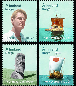 Stamps released by Norwey govt in the memory of Thor